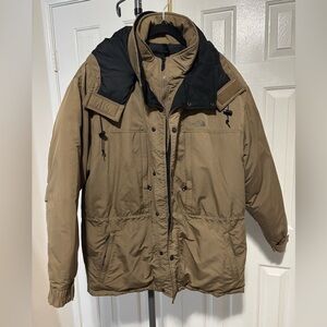 The North Face Men's Brown and Black Puffer Jacket